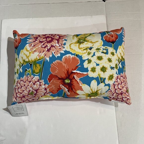 Sherry Kline Outdoor Throw Pillow Pink Floral Rectangle 13x20 Modern Patio - Picture 2 of 10